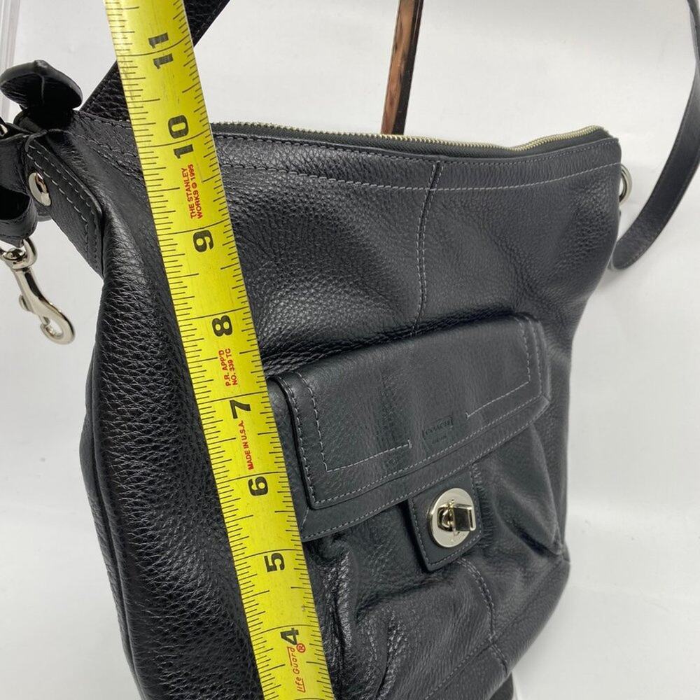 COACH M Size Black Leather Crossbody Bag - Picture 4 of 10